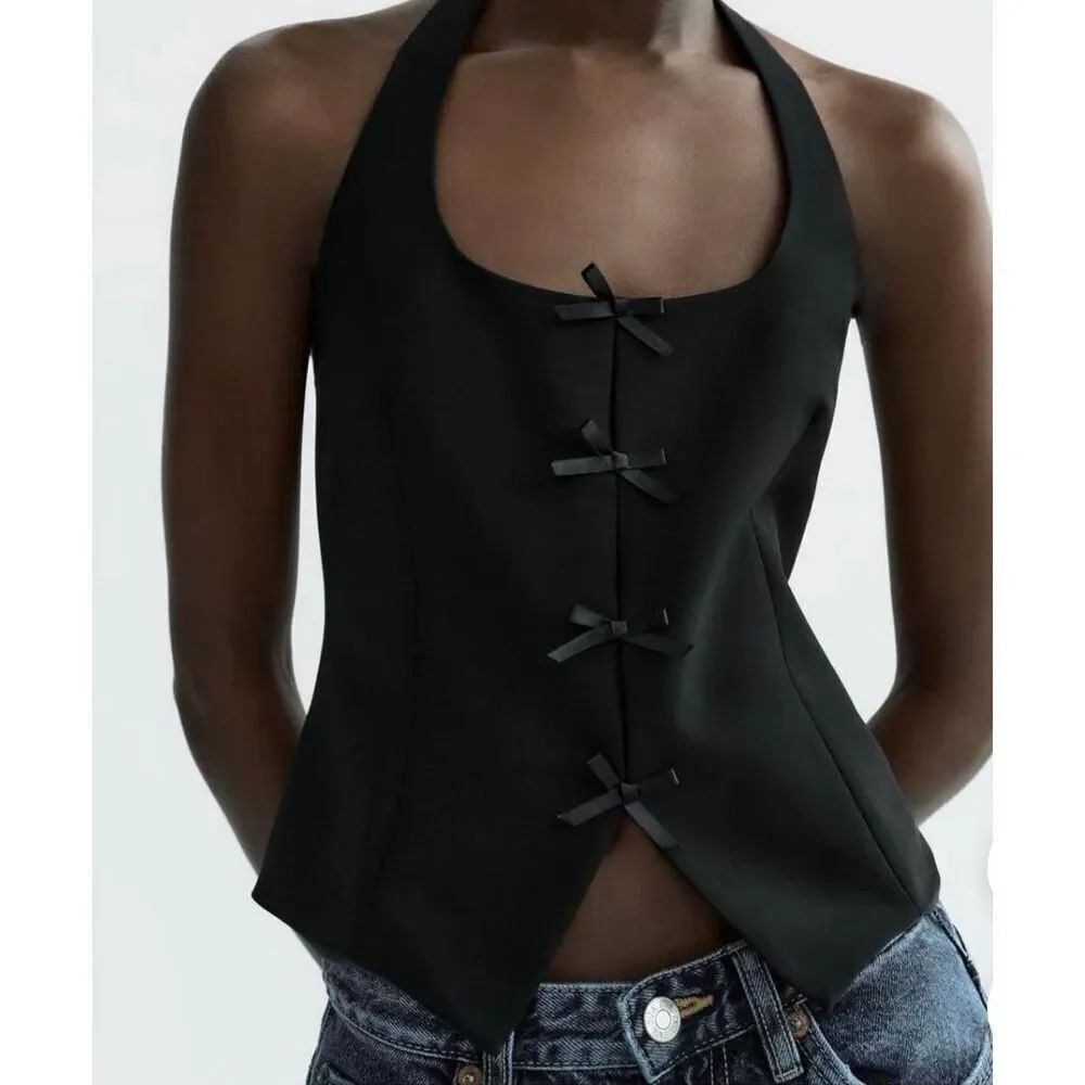 Zara Bow Front Halter Top